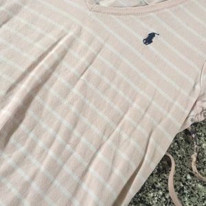 POLO RL ||  pink&white stripped shirt ✨